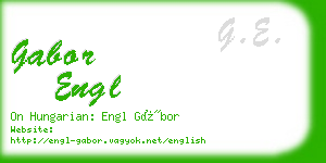 gabor engl business card